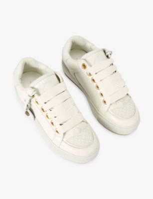 Kurt Geiger Southbank Tag Croc-pattern Sneakers In Brown