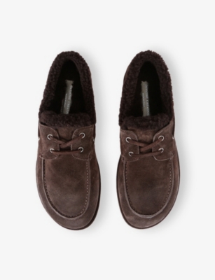 Officine Creative Womens Dark Brown Love 103 Suede Boat Shoes Eur 36 / 3 Uk In Brown