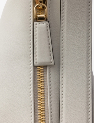Prada Crescent Soft Grain Leather Shoulder Bag