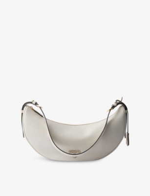 Prada Crescent Soft Grain Leather Shoulder Bag