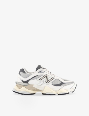 NEW BALANCE: 9060 leather and mesh low-top trainers