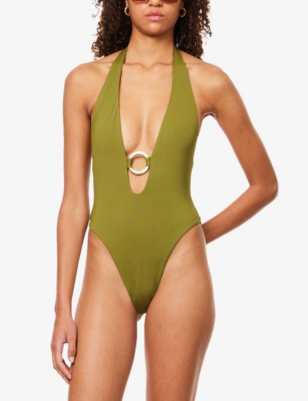 Montego Plunge Ring-Detail One Piece Swimsuit
