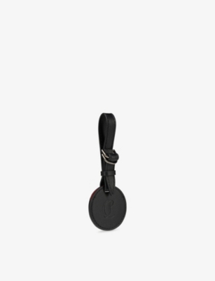 Christian Louboutin Black Mooncrest Leather Airtag