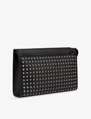 Christian Louboutin Mens Black/gun Metal Funky Leather Cross-body Bag