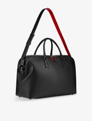 Christian Louboutin Mens Black/gun Metal Funky Leather Weekend Duffle Bag