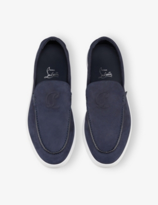 CHRISTIAN LOUBOUTIN: Moonboat Suede Loafers