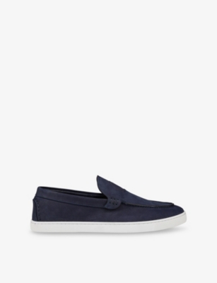 CHRISTIAN LOUBOUTIN: Moonboat Suede Loafers