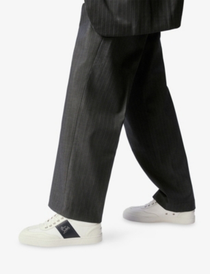 Christian Louboutin Retero Leather And Canvas Sneakers