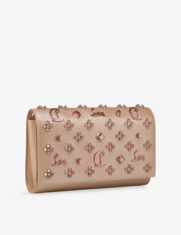 Paloma Pearlescent-Leather Clutch Bag