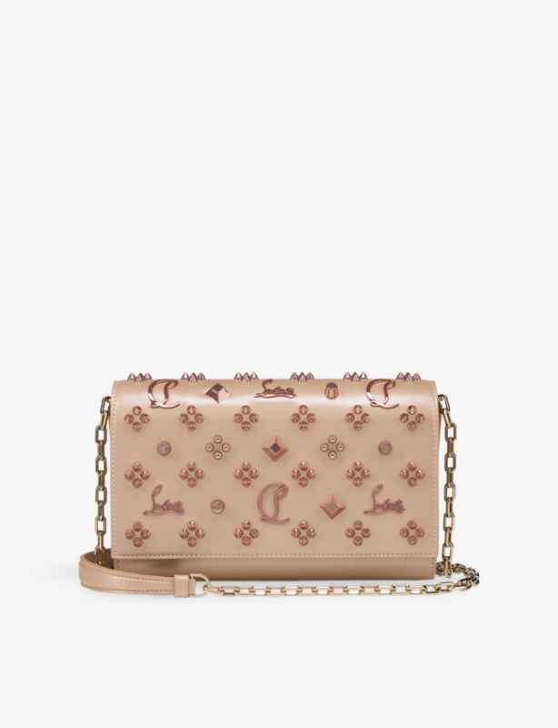 Paloma Pearlescent-Leather Clutch Bag
