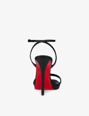 Christian Louboutin Womens Black Miss Z 120 Patent-leather Heeled Sandals Eur 37 / 4 Uk In Black