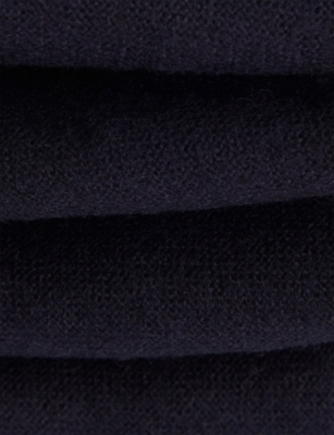 Eleventy Mens New Blue Brushed Wool Tie In Blue