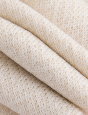 Eleventy Mens White And Beige Harringbone Cashmere Tie In Multi