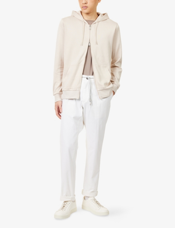 Hooded Long-Sleeve Cotton-Jersey Hoody