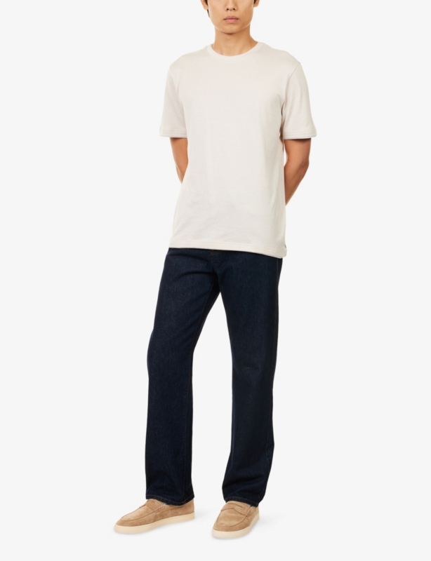 Double-Layered Crewneck Cotton T-Shirt