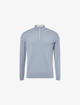 ELEVENTY: Half-Zip High-Neck Cashmere Jumper
