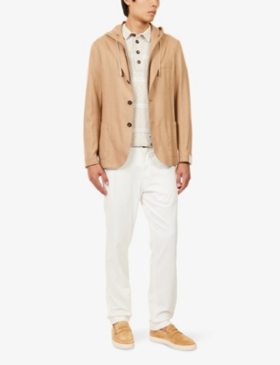 ELEVENTY: Detachable-Hood Notched-Collar Wool-Blend Jacket