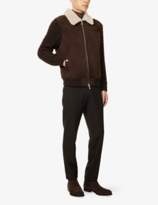 ELEVENTY: Nunbuck Shearling Wool-Cashmere Blend Jacket