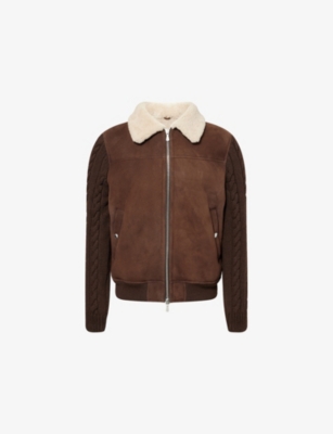 ELEVENTY: Nunbuck Shearling Wool-Cashmere Blend Jacket