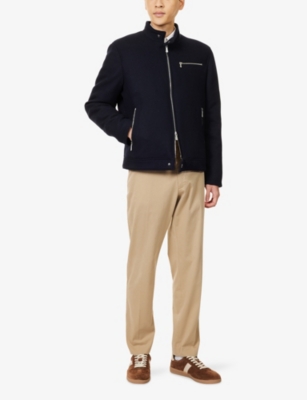ELEVENTY: Biker Long-Sleeve Wool Jacket