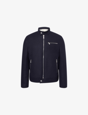ELEVENTY: Biker Long-Sleeve Wool Jacket