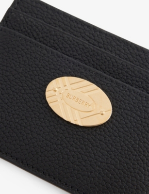Burberry Womens Black Cotswolds Leather Card Holder In Black