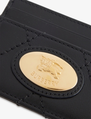 Burberry Womens Black Strand Leather Card Holder In Black