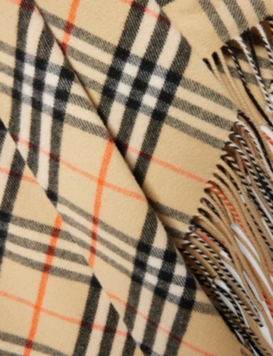 Burberry Womens  Check Wool-cashmere Cape