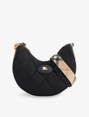 BURBERRY: Horseshoe Woven Cross-Body Bag