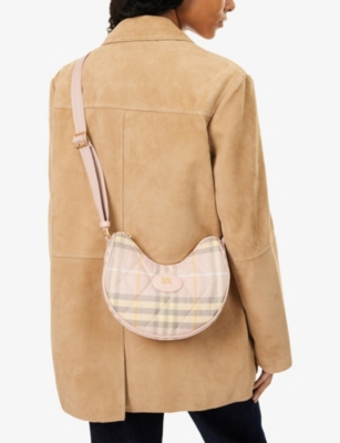 Burberry Womens Teacup Horseshoe Woven Cross-body Bag