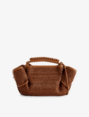 HEREU: Arta Mini Raffia Shoulder Bag