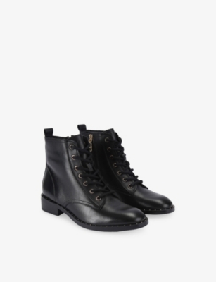 Carvela Womens Black Studio Spike Leather Ankle Boots Eur 39 / 6 Uk In Black