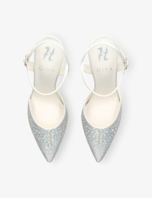 GINA: Karla Heeled Satin Courts