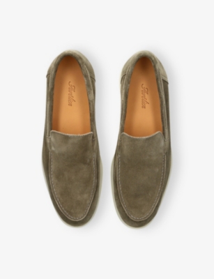 Aurélien Yacht Suede Loafers In Green