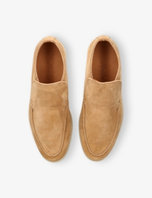 Aurélien Womens Beige City Suede Loafers Eur 40 / 7 Uk