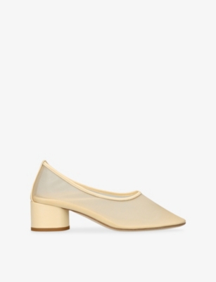 Shop Dear Frances Womens Cream Balla Mesh Heeled Courts Eur 41 / 8 Uk