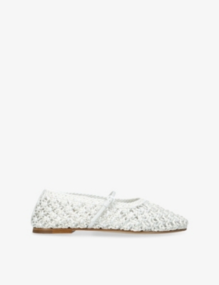 Shop Dear Frances Womens  Balla Weave Leather Ballet Flats