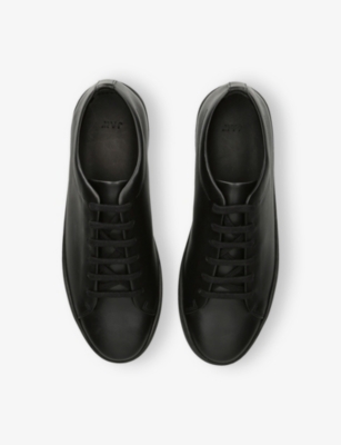 JAK MENS BLACK ROYAL LEATHER LOW-TOP TRAINERS EUR 42 / 8 UK 