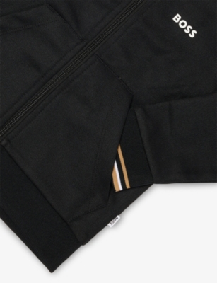 BOSS: Logo-Embroidered Striped Cotton Tracksuit Set 4-16 Years