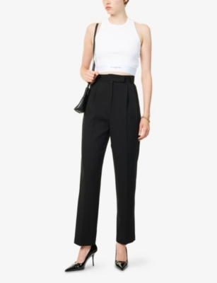 Givenchy Cropped Tank Top In Cotton With Band Clothing In White
