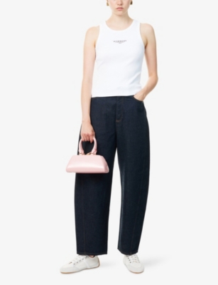 GIVENCHY: Brand-Print Sleeveless Stretch-Cotton Top