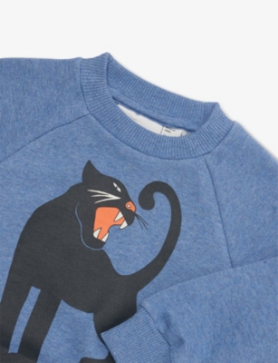 MINI RODINI: Panther Raglan-Sleeves Cotton-Jersey  Sweatshirt 9 Months-11 Years