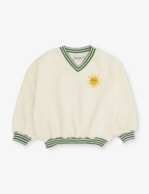 MINI RODINI: Sun Relaxed Cotton-Jersey Sweatshirt 9 Months-11 Years