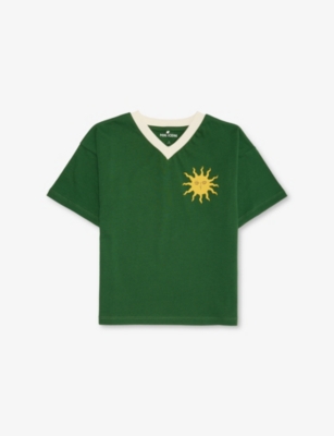 MINI RODINI: Sun V-Neck Cotton-Jersey T-Shirt 9 Months-11 Years