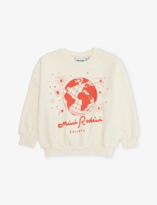 MINI RODINI: Society Crewneck Cotton-Jersey Sweatshirt 9 Months-11 Years