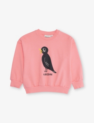 MINI RODINI: Bird Round-Neck Cotton-Jersey Sweatshirt 9 Months-11 Years