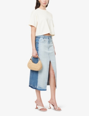 SIMKHAI: Mavis Boxy-Fit Cotton-And-Silk Top