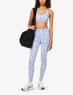 Varley Womens Chambray Leopard Move High-rise Leggings