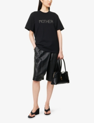 Stella Mccartney Crew Neck Studded Lettering Top