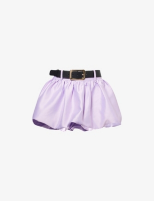 SELF-PORTRAIT: Gathered Balloon Woven Mini Skort